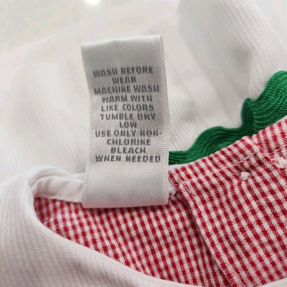 Vintage Class Club Baby Size 18 Months Red White Picnic Summer Ladybug Dress - Picture 12 of 13